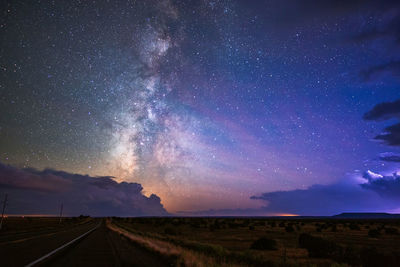 Scenic view of sky at night