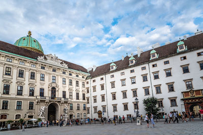 View of historic building against cloudy sky