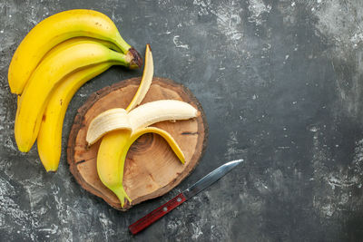 High angle view of fruits on table