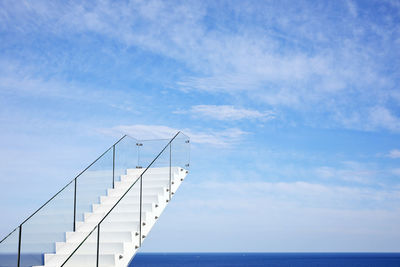 Scenic view of sea against blue sky