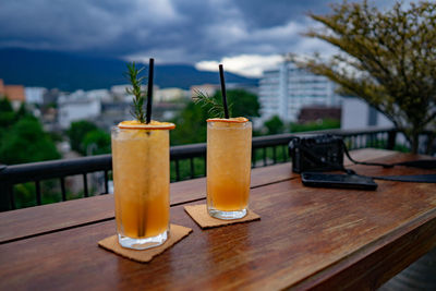 Close-up of drink on table