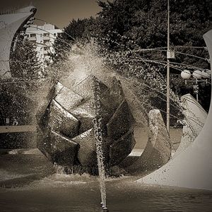 Close-up of leaf against sky