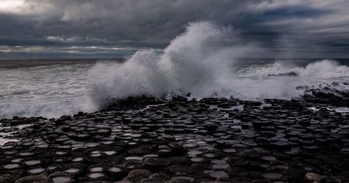 Scenic view of sea waves