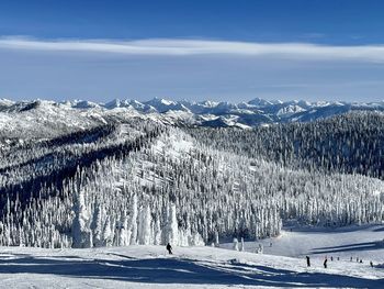 Winter view of glacier nation park from whitefish mountain 