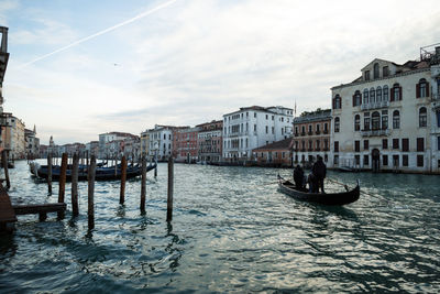 Grand canal against sky in city