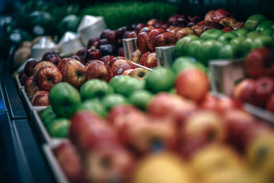 Close-up of fruits for sale at market stall