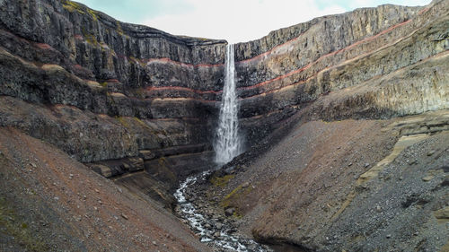Scenic view of waterfall