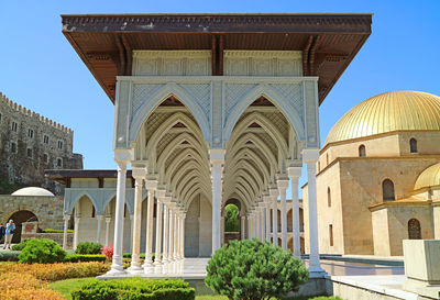 Stunning ottoman style corridor inside the rabati castle complex, akhaltsikhe city, georgia