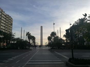 View of city at sunset