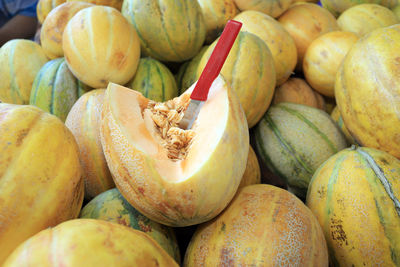 Full frame shot of fruits for sale at market stall