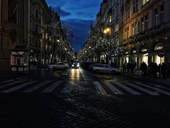 City street at night