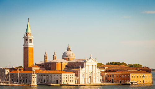 Church of san giorgio maggiore by grand canal against sky