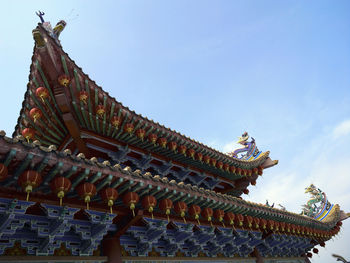 Low angle view of temple