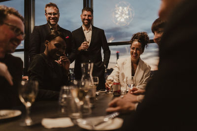 Group of people at restaurant