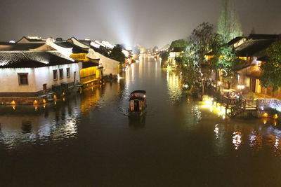 View of canal in front of buildings