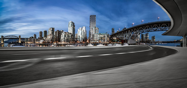 Panoramic view of city buildings against sky