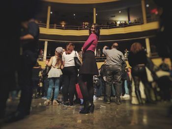 People playing at music concert