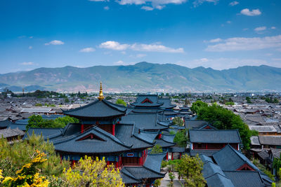 Buildings against sky in city