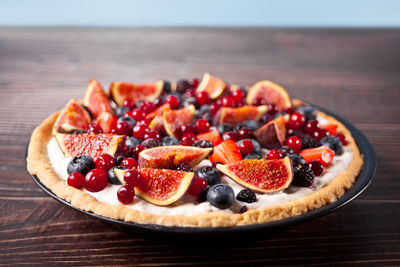 Close-up of strawberries on table