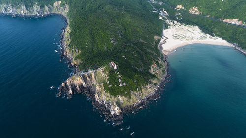 High angle view of sea