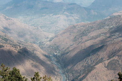 High angle view of valley