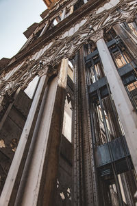 Low angle view of old building against sky