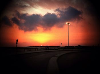 Road against cloudy sky