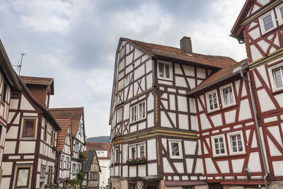 Low angle view of buildings against sky