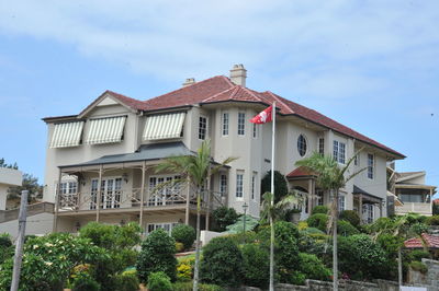 Low angle view of building against sky