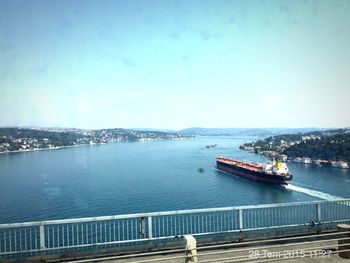 View of buildings in water