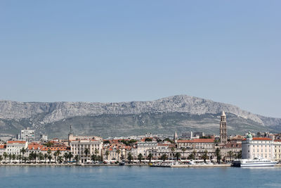 View from the ferry to riva promenade, split.