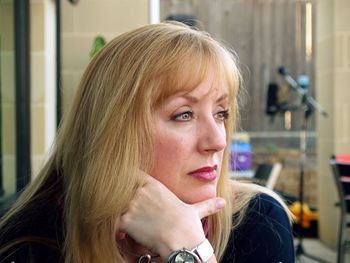 Close-up of thoughtful beautiful woman looking away