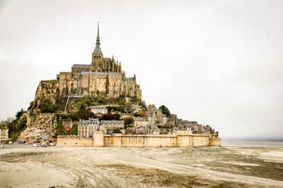 Mont saint michel on the tidal island 