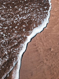 High angle view of ice cream on land