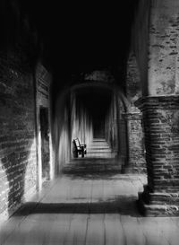 Full length of woman in tunnel