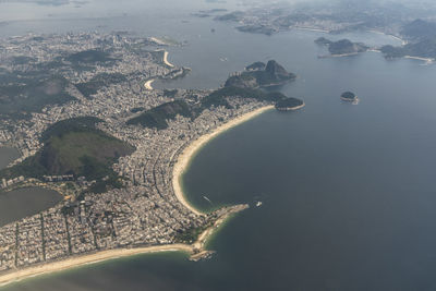 Aerial view of bay