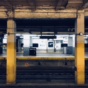 Train at railroad station