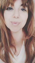 Close-up portrait of a beautiful young woman