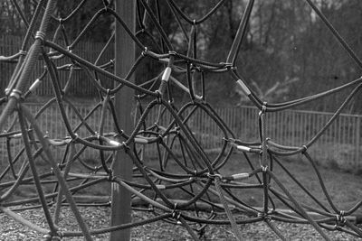 High angle view of bicycle wheel