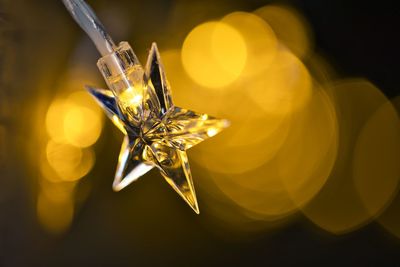 Close-up of illuminated christmas decoration