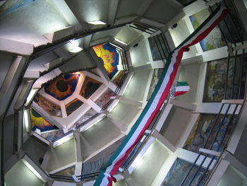 Low angle view of building ceiling