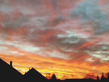 Low angle view of dramatic sky