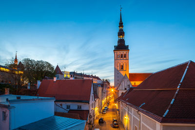 Clock tower in city