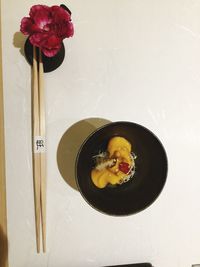 Directly above shot of dessert in bowl