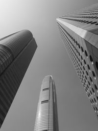 Low angle view of modern office building against sky