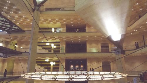 View of illuminated built structure