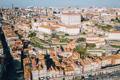 High angle view of cityscape