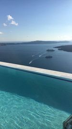 View of sea against cloudy sky