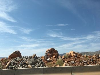 Rock formations against sky