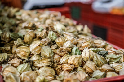 Close-up of food for sale in market